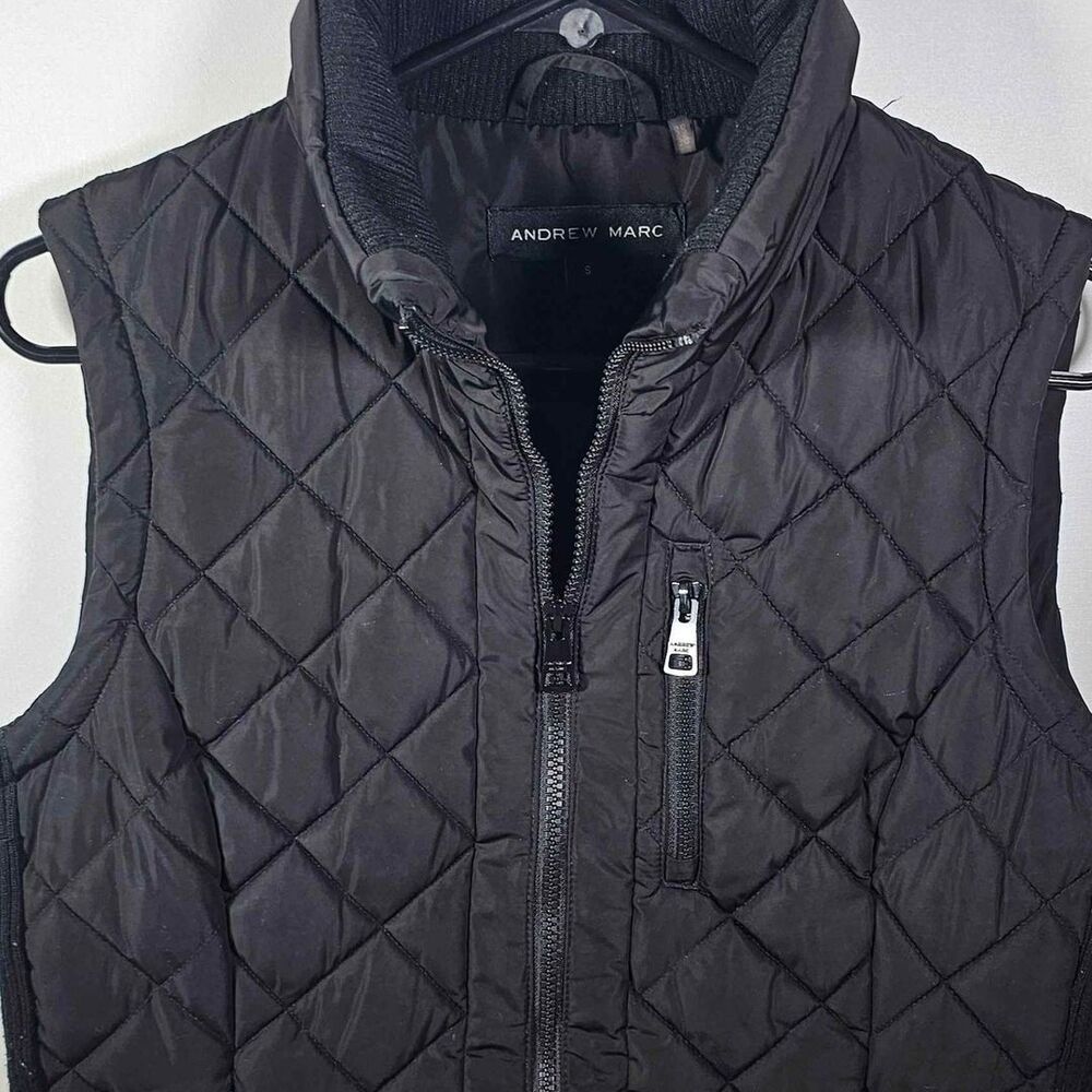 Black Andrew Marc Zip Up Women's Vest - Size Women's Small